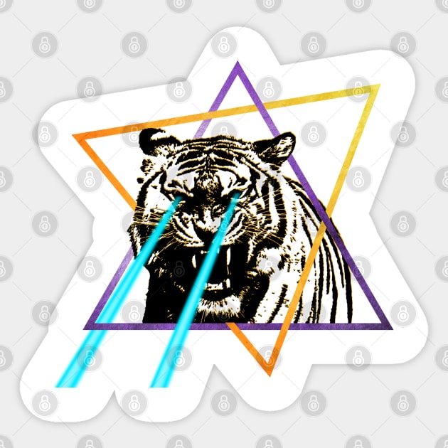 Laser Tiger Sticker by HilariousDelusions